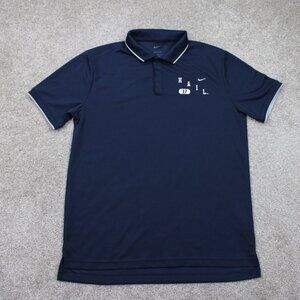 Nike Michigan Polo Shirt Mens Medium‎ Blue Wolverines Hail Short Sleeve Pullover